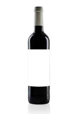 Product photo of wine bottle on a white background